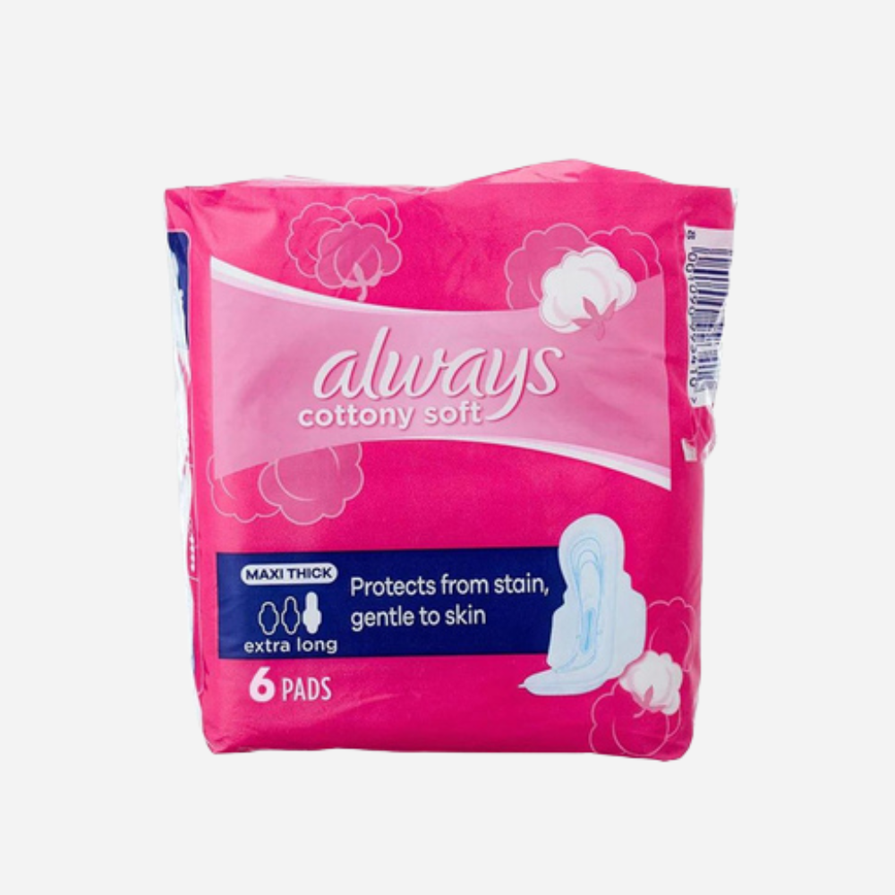 Always Maxi Thick Extra Long, 6 Sanitary Pads