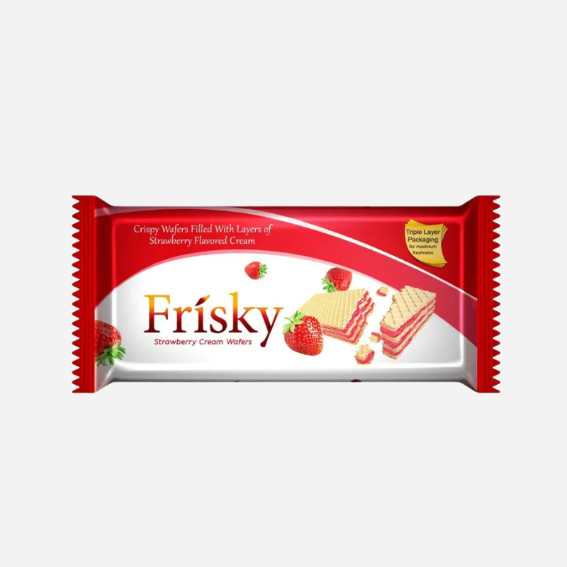 Frisky Strawberry Cream Wafers Much Pack