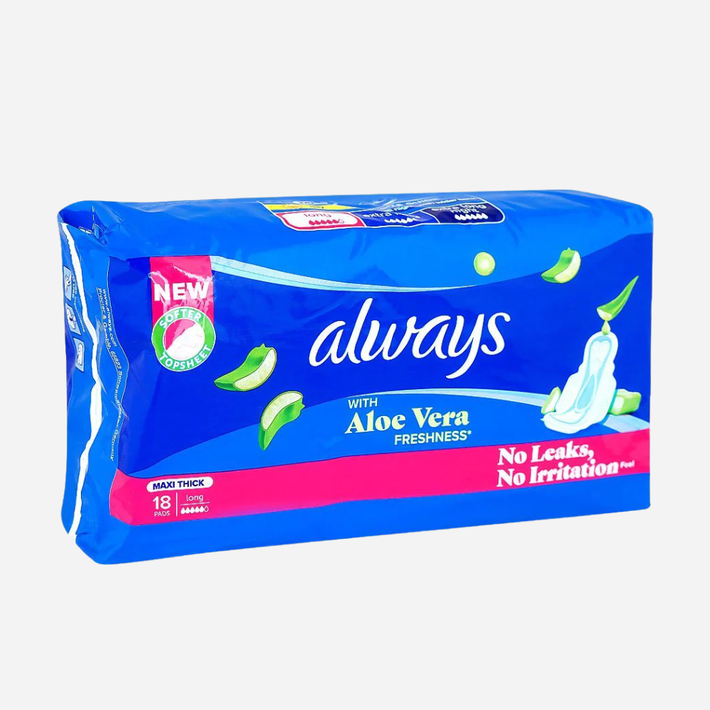 Always Maxi Thick Long, 18 Sanitary Pads
