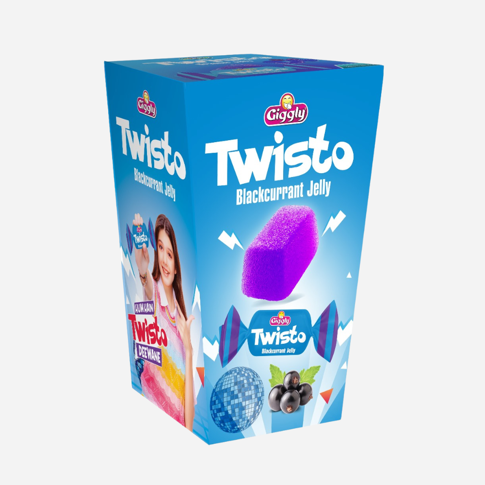 Giggly Twisto Black Currant Jelly 60Pcs