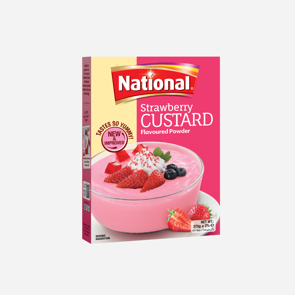 National Strawberry Custard Powder 120g